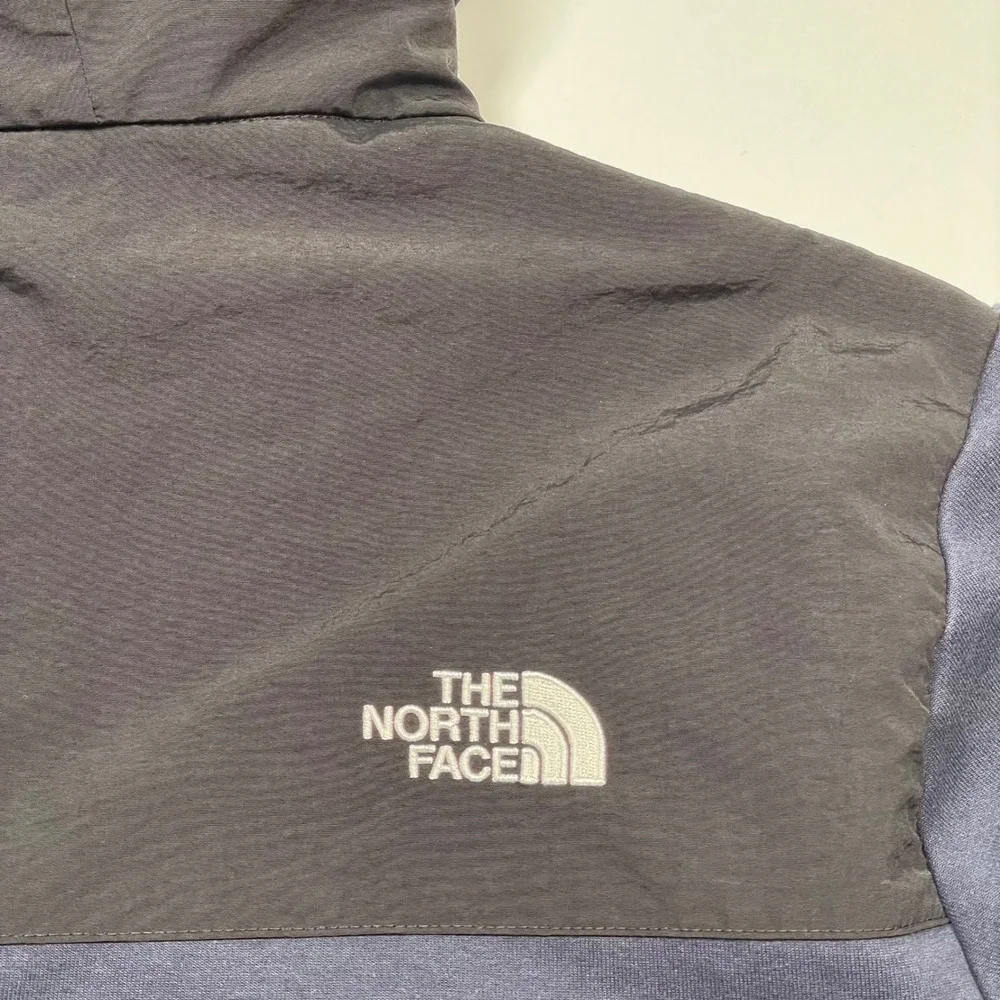 The North Face Mens XXL Navy Black Colorblock Full Zip Water Resistant Hoodie